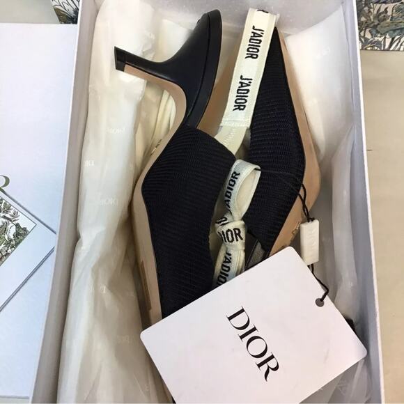 Dior J'adior Jadior Black Slingback Sling Sandal Heel Pump 38.5 new in box - Picture 3 of 5